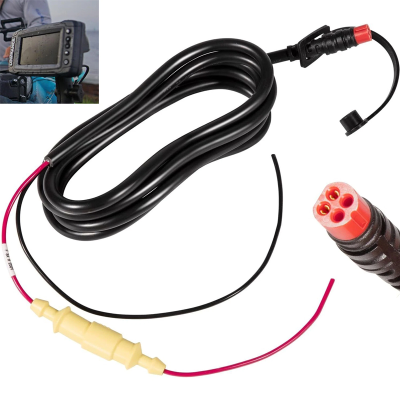 Fish Finder Cable - 010-11678-10 マリン用電源ケーブル 6フィート、4ピン、Garmin Echo Fish Finder