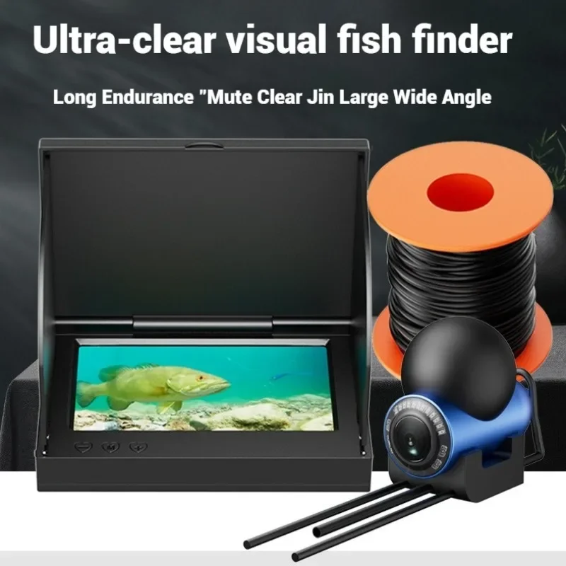 Fish Finder Portable - 4.3インチ/5インチナイトビジョン水中釣りカメラ、HDスクリーン魚群探知機モニター付き、15m/20m/30m/50mロングライン