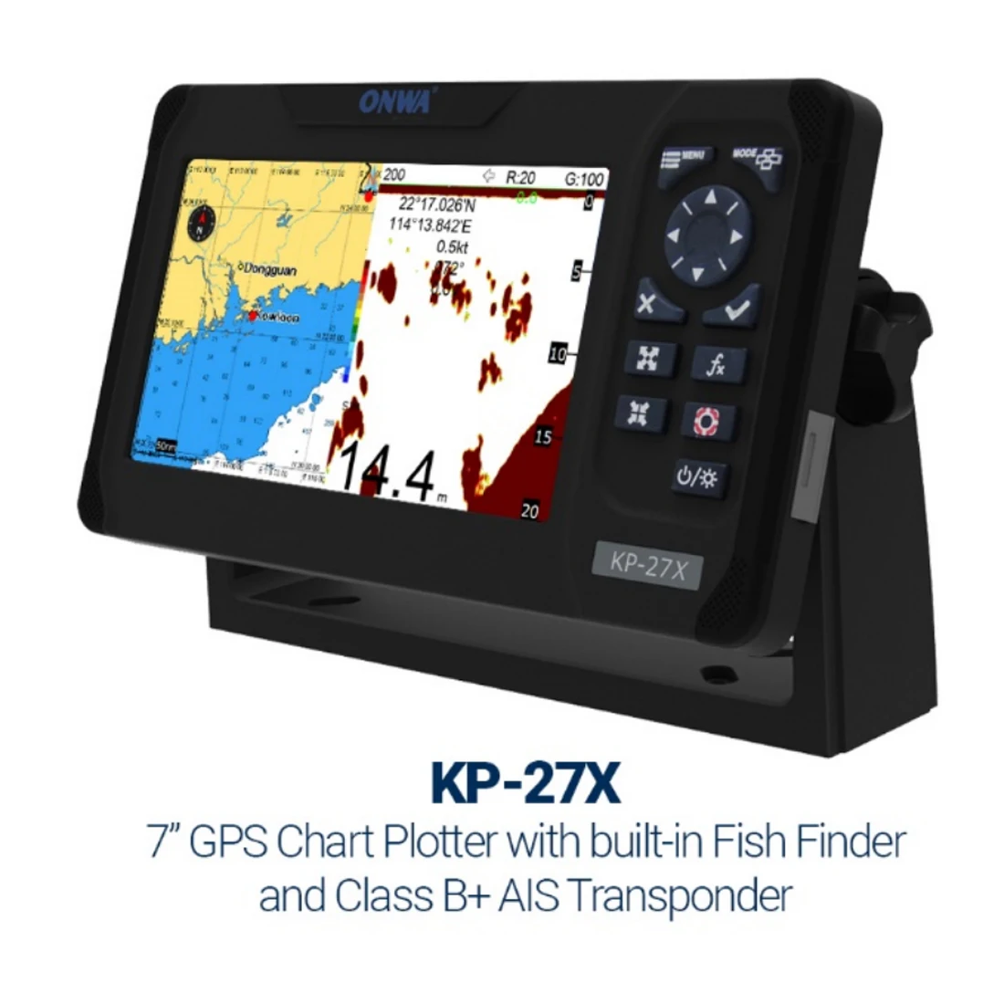 7インチ オンワ KP-27X。 クラスB+ AIS & 魚 - Fish Finder のレビューと価格