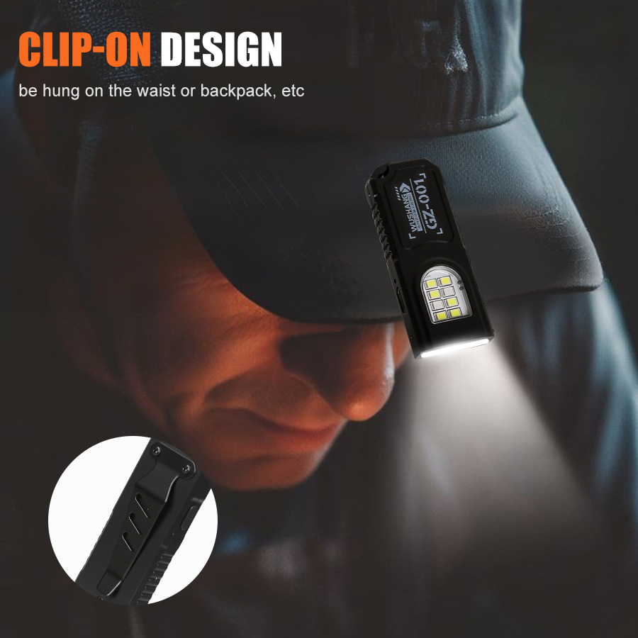 強力なミニCOB LEDキーホルダー懐中電灯、USB C充電 - Fishing Light のレビューと価格
