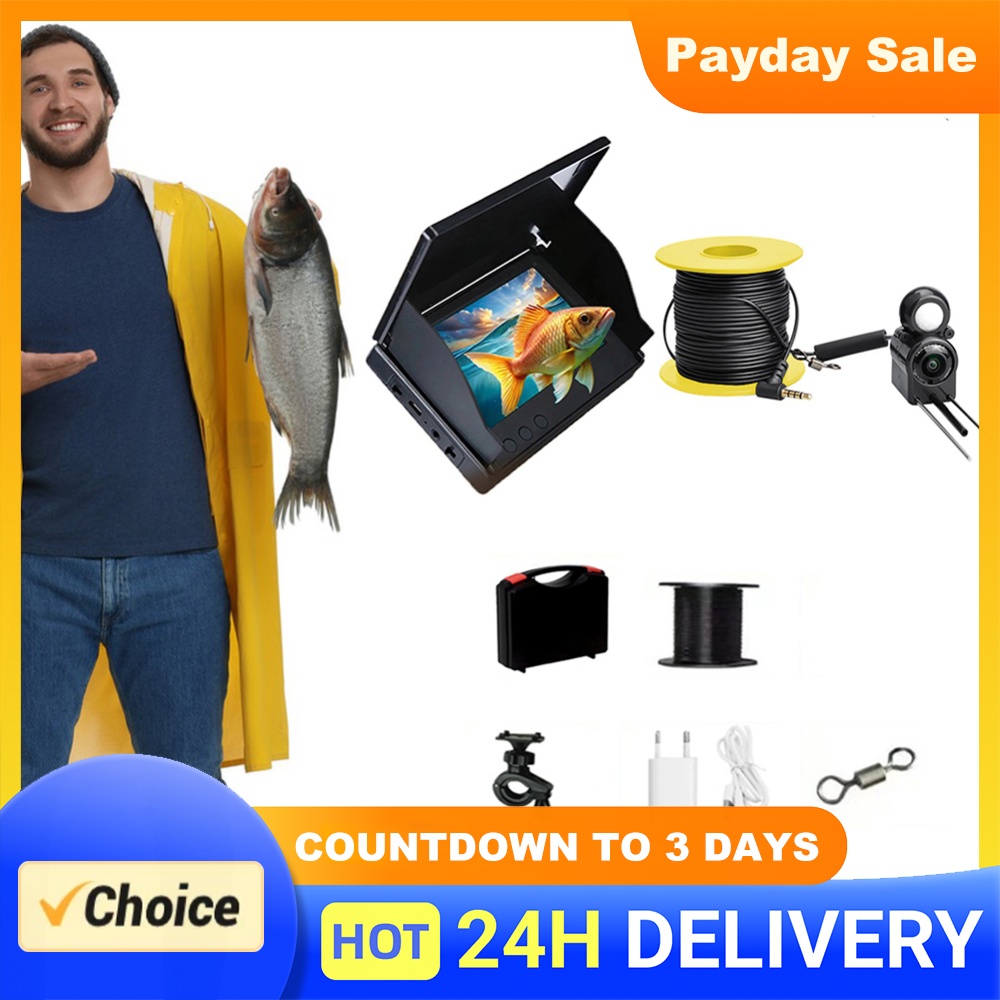 水中釣り用カメラ。4.3インチIPSモニター搭載。氷上釣り用 - Fish Finder Portable のレビューと価格